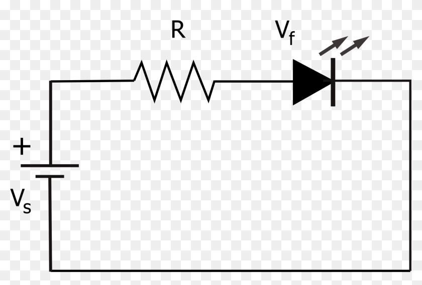 Electrical Circuit Diagram Showing An Led And Resistor - Dioda Led ...