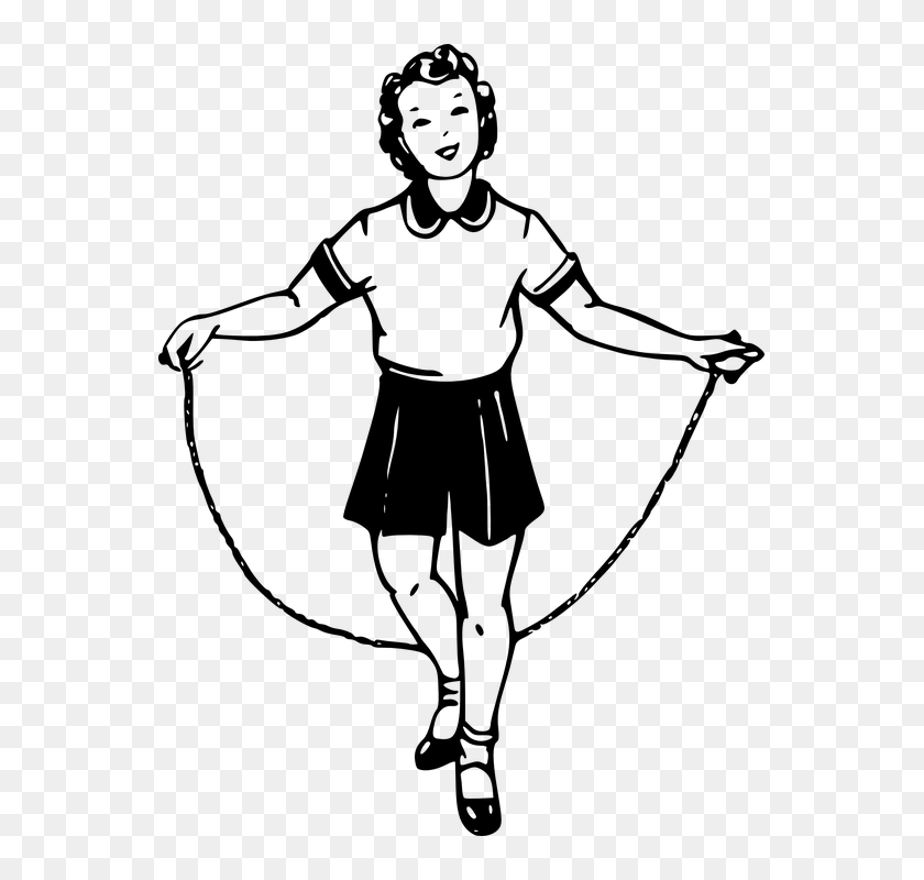 Rope Clipart Vintage - Skipping Rope, HD Png Download - 551x720