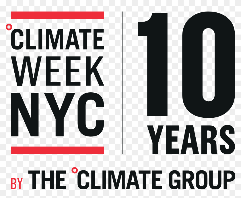 Cwnyc 10yrs Rgb Logo Climate Week Nyc, HD Png Download 1600x1236