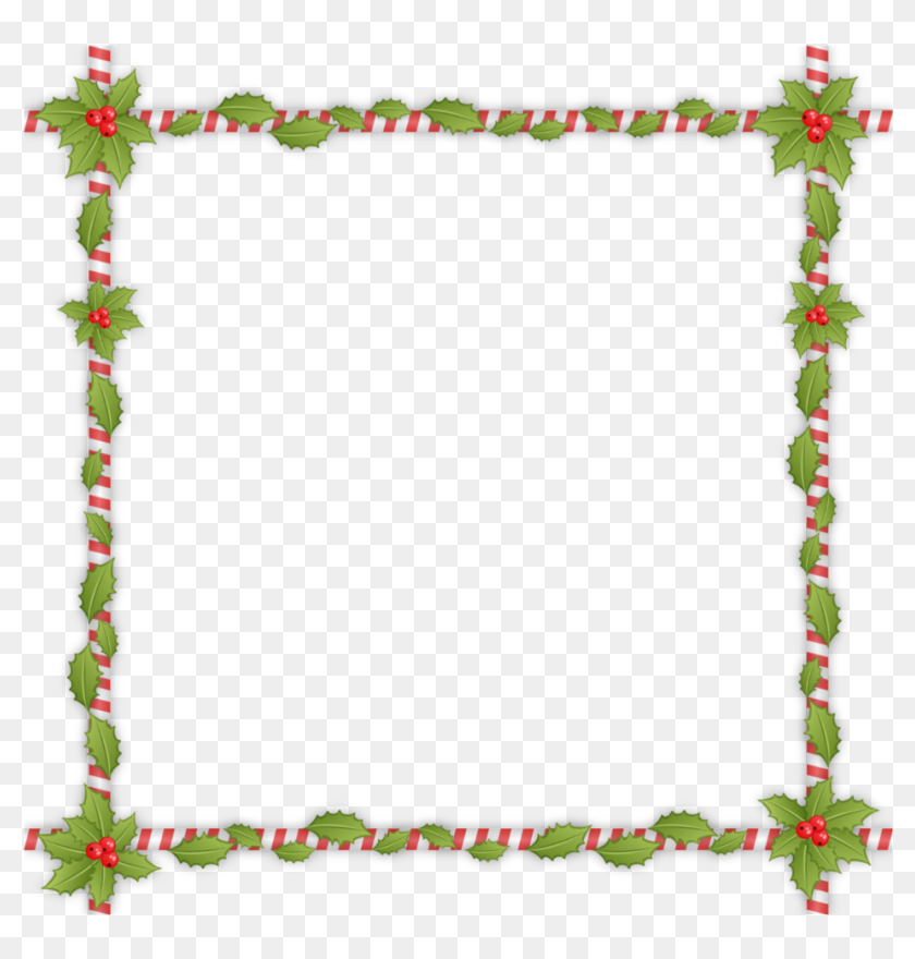 Frame Candy Cane Holly Christmas - 邊框 素材 聖誕 節, HD Png Download ...