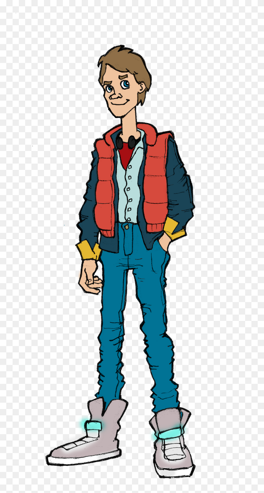 Marty Mcfly - Cartoon, HD Png Download - 740x1600 (#4796439) - PinPng