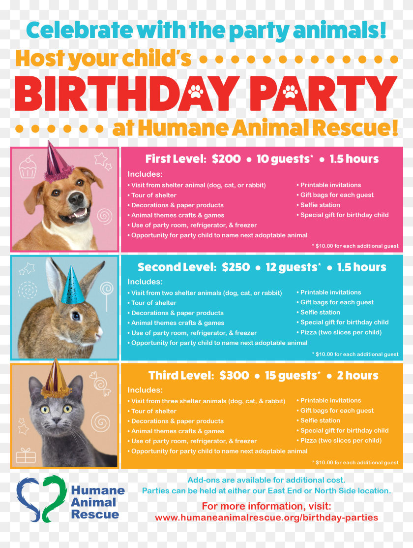 Har Birthday Party Flyer - Animal Shelter Birthday Party, HD Png ...