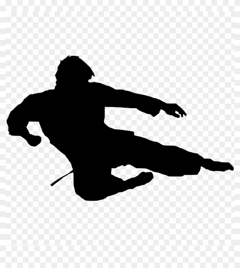 Karate Silhouette Png - Jumping, Transparent Png - 850x545 (#4815608 ...