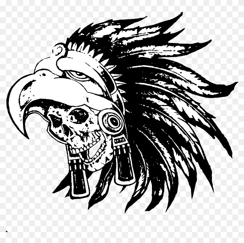 Aztec Skull Graphic - Aztec Skull Drawings, HD Png Download - 1500x1500 ...