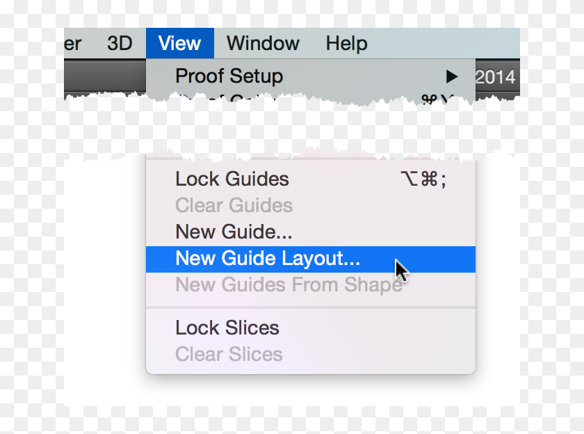 photoshop new guide shortcut key