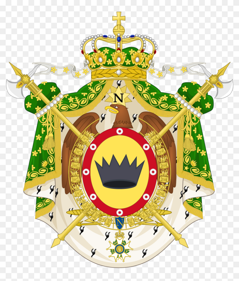 Coat Of Arms Of The Kingdom Of Italy Round Shield Napoleonic Italy Coat Of Arms Hd Png Download 907x1024 Pinpng