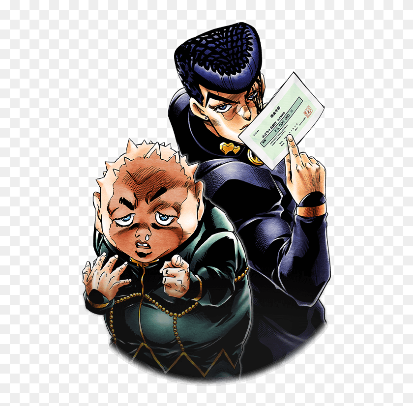 Unit Josuke Higashikata And Shigechi Yangu - Cartoon, HD Png Download ...