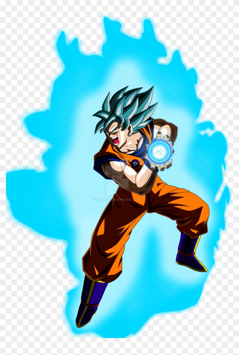 Goku Clipart Ssblue - Goku Ssj Blue Kaioken X10, HD Png Download