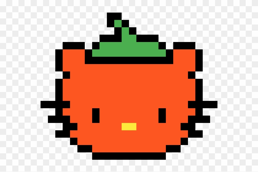Hello Kitty Pumpkin Halloween Pixels On Minecraft Hd Png Download 10x10 Pinpng