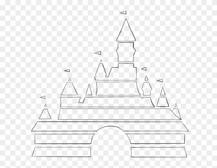 Disney Castle Logo - Line Art, HD Png Download - 624x568 (#509186) - PinPng