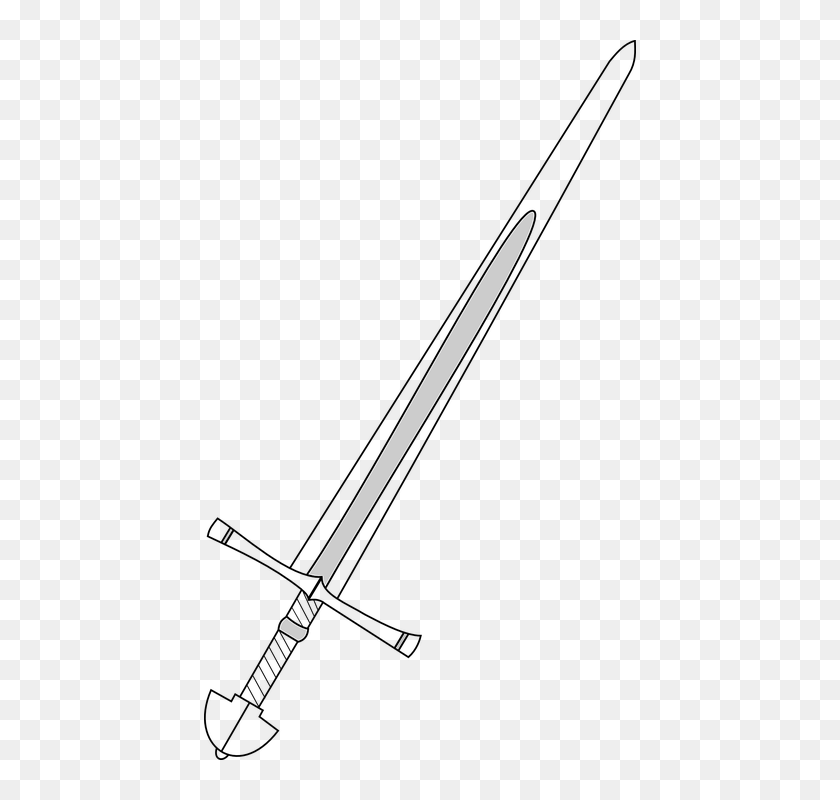 Medieval Sword Greatsword Fantasy Sword Weapon Template Sword Hd Png Download 432x7 Pinpng