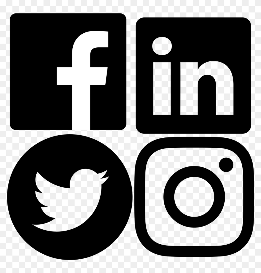 Social Media Ads - Social Media Black And White Clipart, Hd Png 