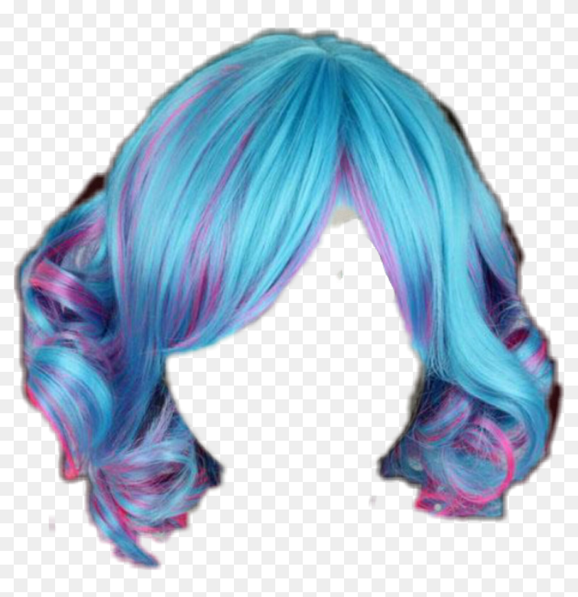 ##hair #peruca #cabelo #color - Cabello Azul Con Rosa, HD Png Download ...