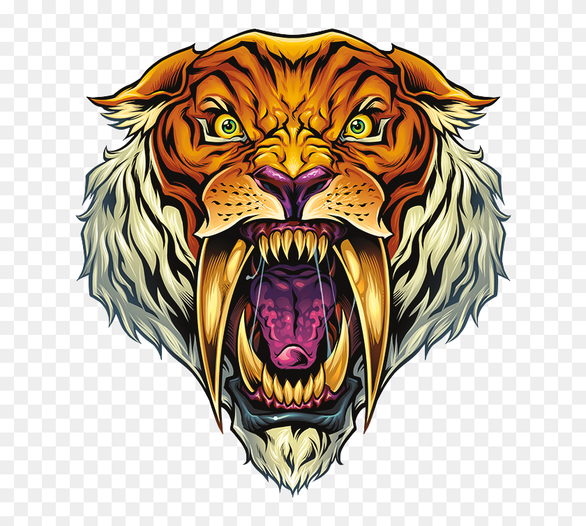 Saber Tooth Tiger - Saber-toothed Tiger, HD Png Download(675x675) - PinPng.