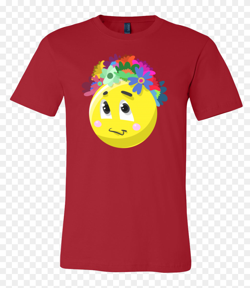 Emoji Flower Cute Face Emojis Flowery Crown T Shirt T Shirt Hd Png Download 907x1001 5192213 Pinpng - roblox crying laughing emoji hat