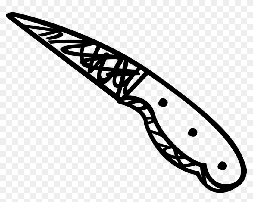 Vector Illustration Of Kitchen Cutlery Steak Knife - Line Art, HD Png ...