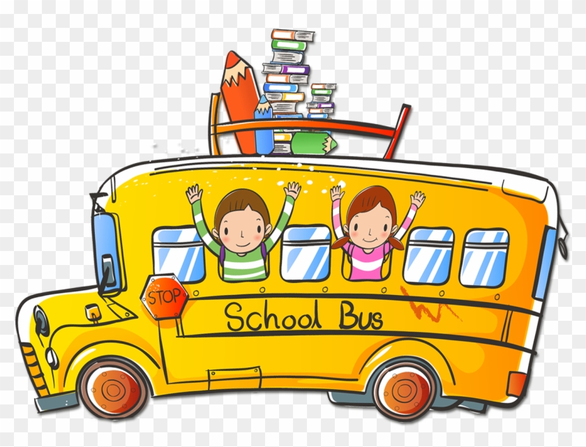 Cartoon School Bus Transparent Image - School Bus * .png, Png Download ...