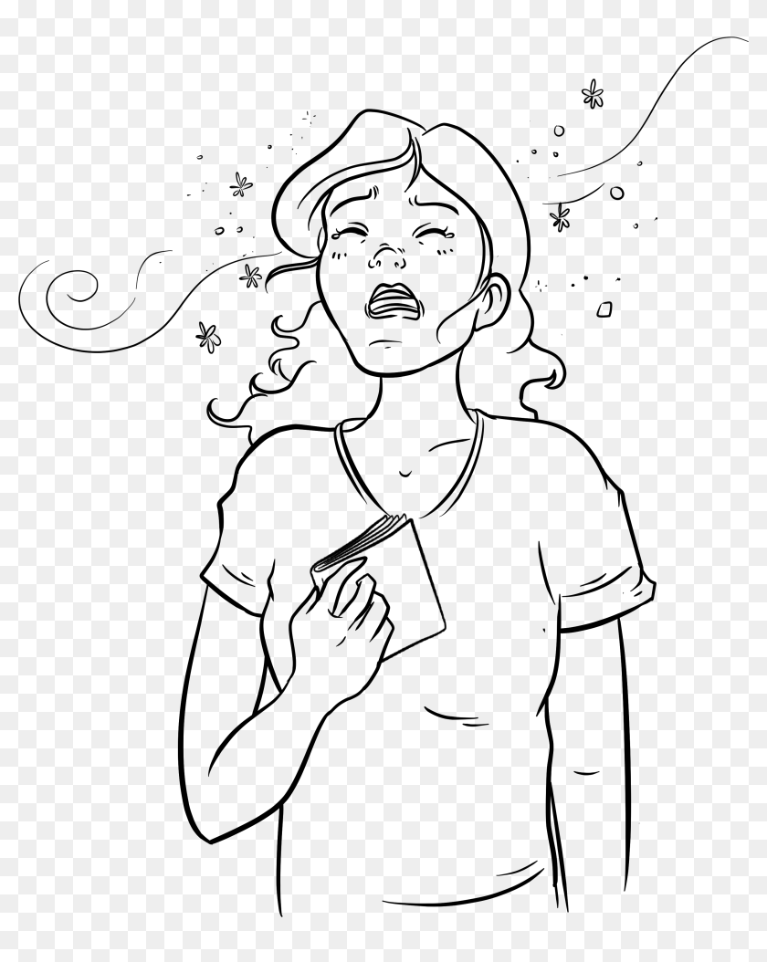 For Colds That Leave You Raw - Line Art, HD Png Download - 3846x5348 ...