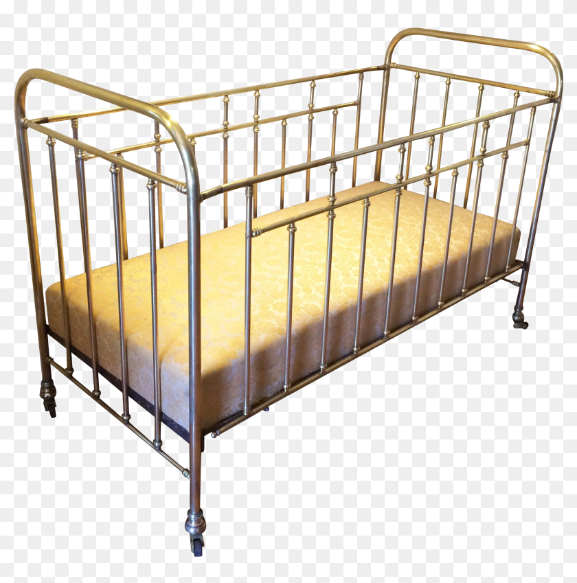 Vintage French Solid Brass Baby Crib Cribs From The 1930s Hd