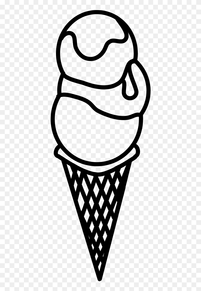 Ice Cream Cones Drawing Sorbet Cucurucho - Ice Cream Icon Transparent ...