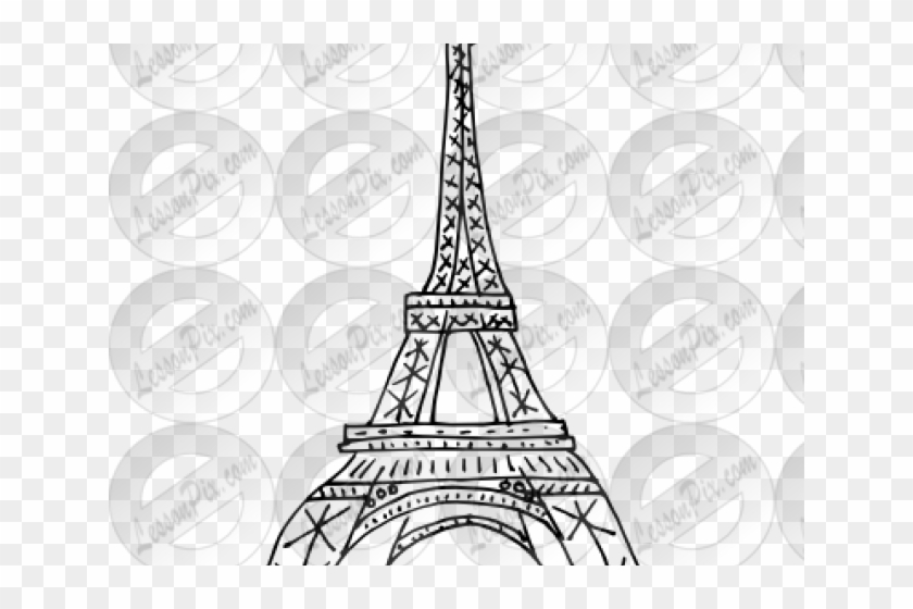 Drawn Eiffel Tower Outline - Tower, HD Png Download - 640x480 (#550584 ...