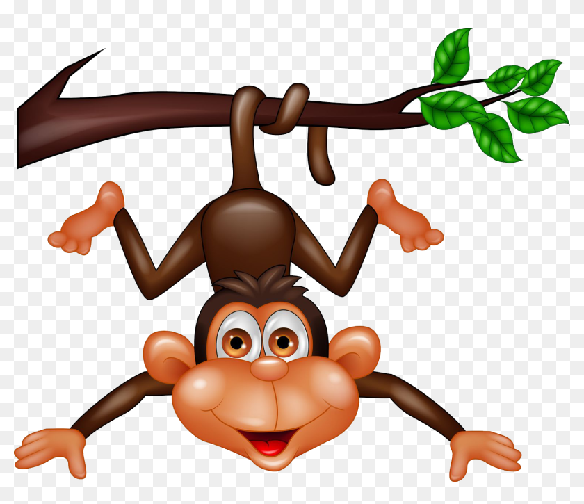 Upside Down Hanging Monkey Clipart Download - Upside Down Hanging 