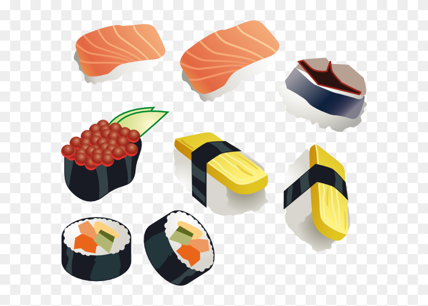 Sushi Clip Art, HD Png Download - 600x522 (#5513731) - PinPng