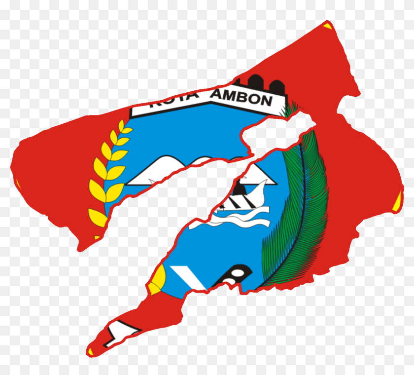 Peta Lambang Kota Ambon - Ambon, Maluku, HD Png Download - 1218x1024 ...