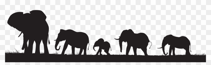 Elephants Png - - Herd Of Elephants Silhouette, Transparent Png ...