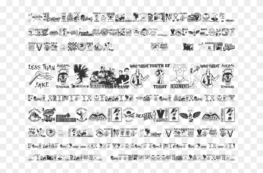 Stencil Punks Band Logos Font Preview - Suicidal Tendencies, Hd Png 