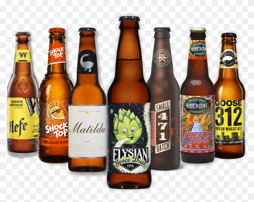 Craft-bottles - Wheat Beer, HD Png Download - 2553x1943 (#5683114) - PinPng