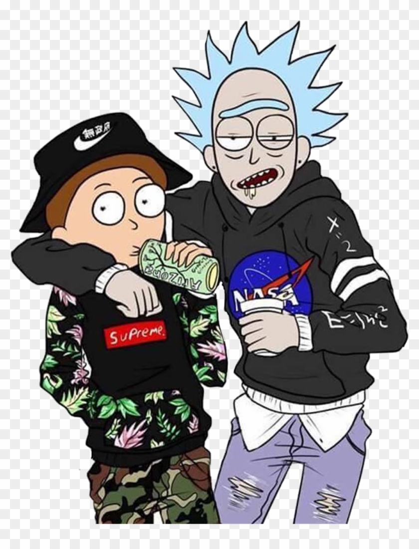 rick and morty supreme hoodie