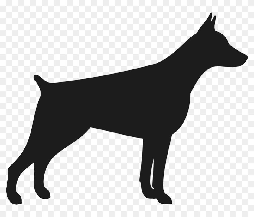 Download Doberman Silhouette , Png Download - Identify The Dog ...