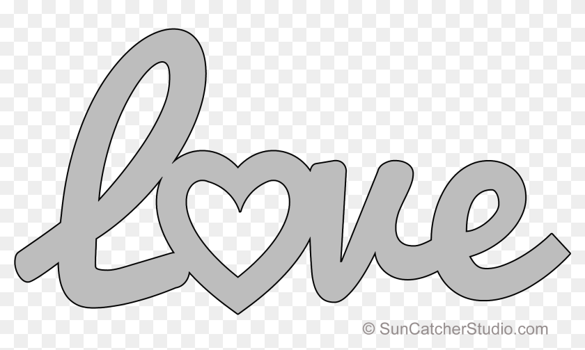 Love Pattern Template Stencil Printable Clip Art Design - Love Stencil ...