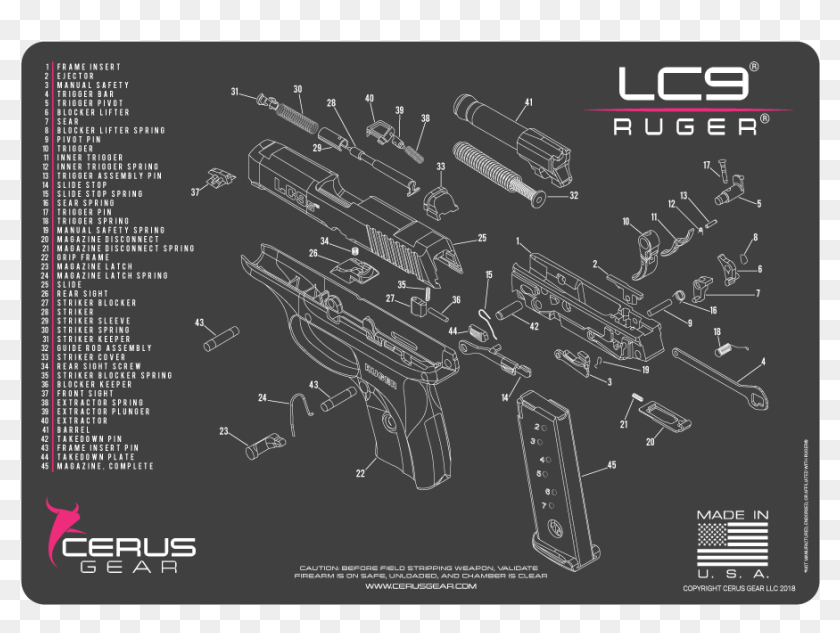 Cerus Gear Handgun Ruger Lc9 - Ruger Lc9, HD Png Download - 1000x763 ...