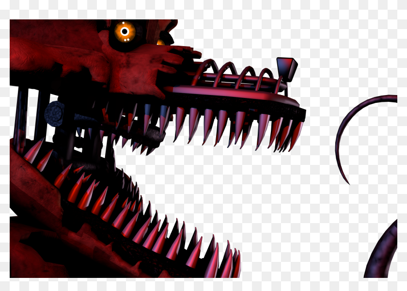 Five Nights At Freddy's - Nightmare Foxy Head Drawing - Free Transparent  PNG Clipart Images Download