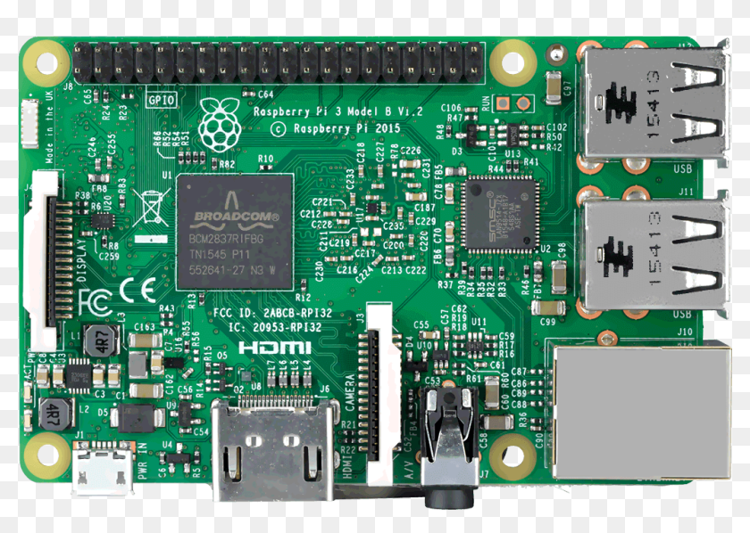 Raspberry Pi - Raspberry Pi 3 B Motherboard, HD Png Download ...