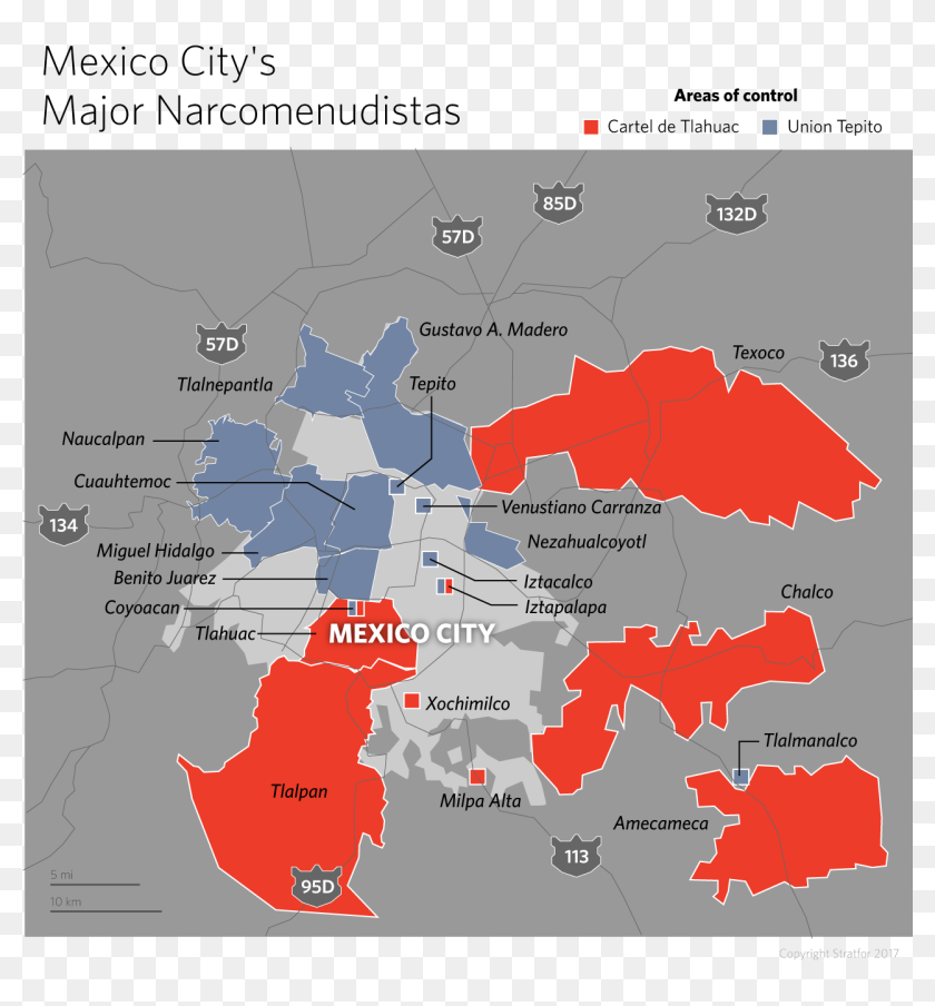 A Map Of Mexico City's Major Narcomenudistas - Narco Zones In Mexico ...