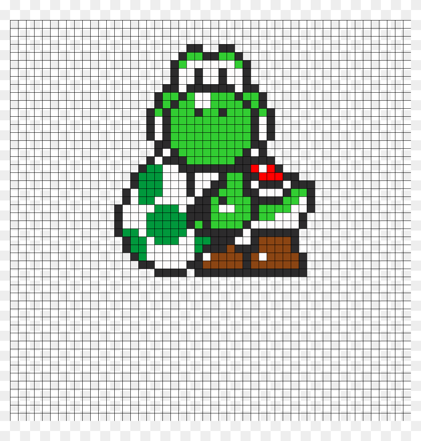 Yoshi And Egg Perler Bead Pattern   Bead Sprite - Perler Beads Yoshi 