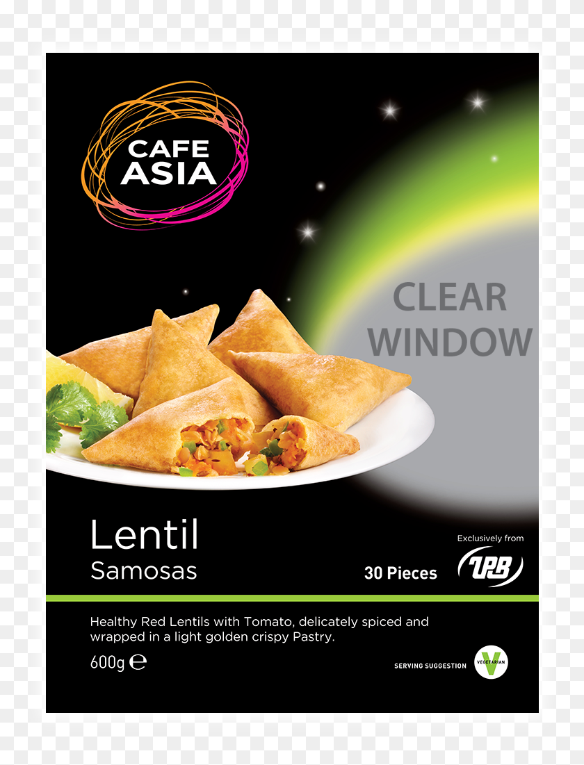 Lentil Samosa Cafe Asia Vegetable Spring Rolls, HD Png