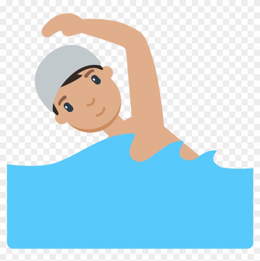 Emoji Person Swimming - Cartoon Swimming Transparent Background, HD Png ...