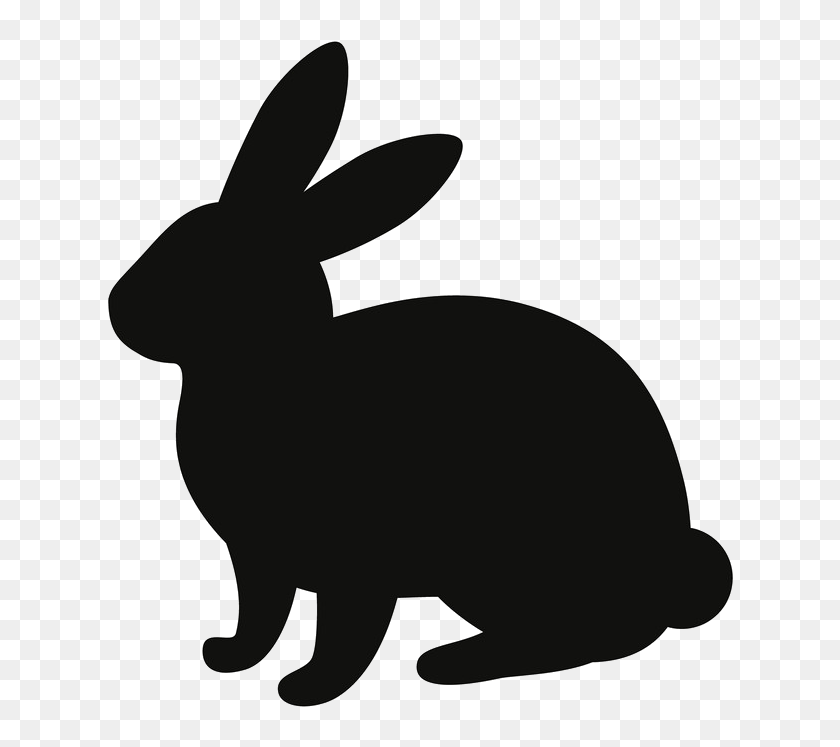 Black Rabbit Silhouette Vector 13646407 - Domestic Rabbit, HD Png ...