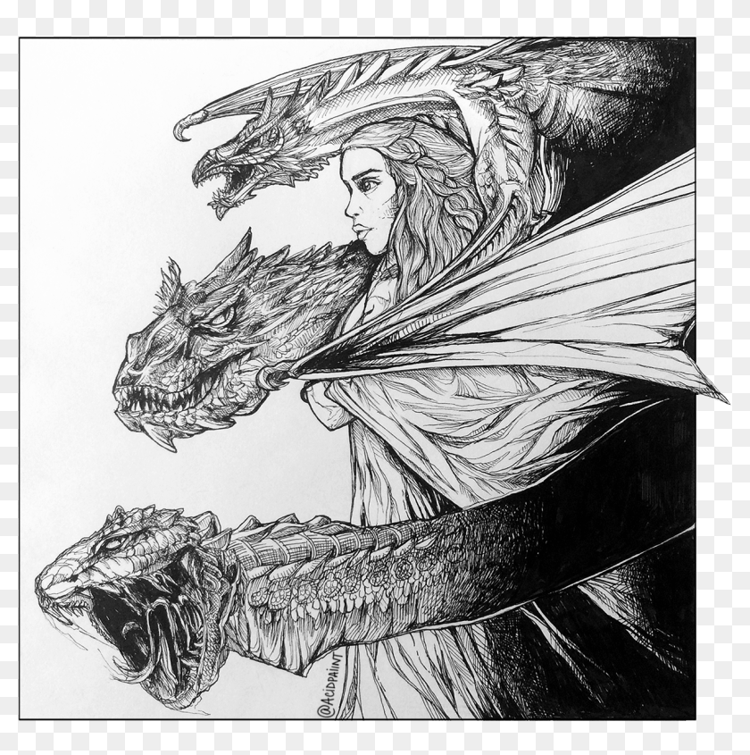 Smaug), Ink, 11x14