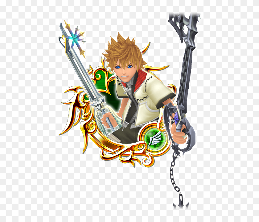 Casual Roxas 6 Star - Kingdom Hearts Roxas Medals, HD Png Download ...