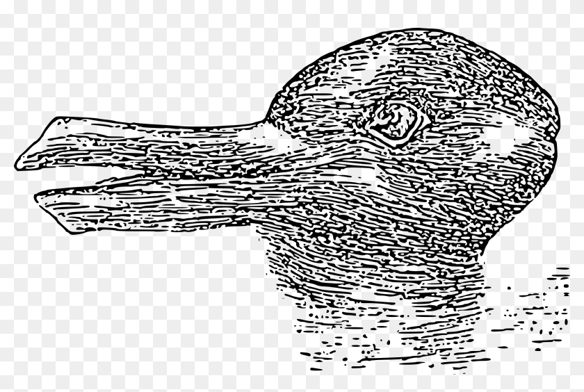 Optical Illusion Clipart Duck Rabbit - Duck Rabbit Illusion Transparent ...