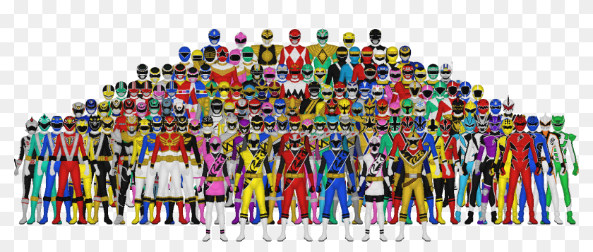 Mighty Morphin' Power Rangers - All Colors Power Rangers, HD Png ...