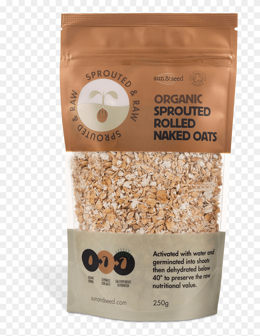 Sprouted Raw Organic Rolled Naked Oats G Hd Png Download X Pinpng