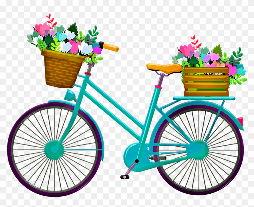 flower bicycle basket