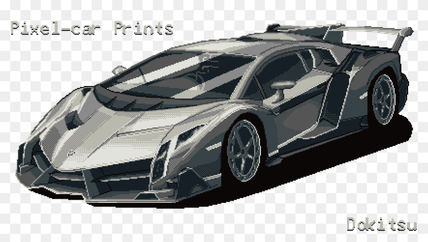 Lambo Transparent Sprite - Lamborghini Pixel Art 3d, HD Png Download ...