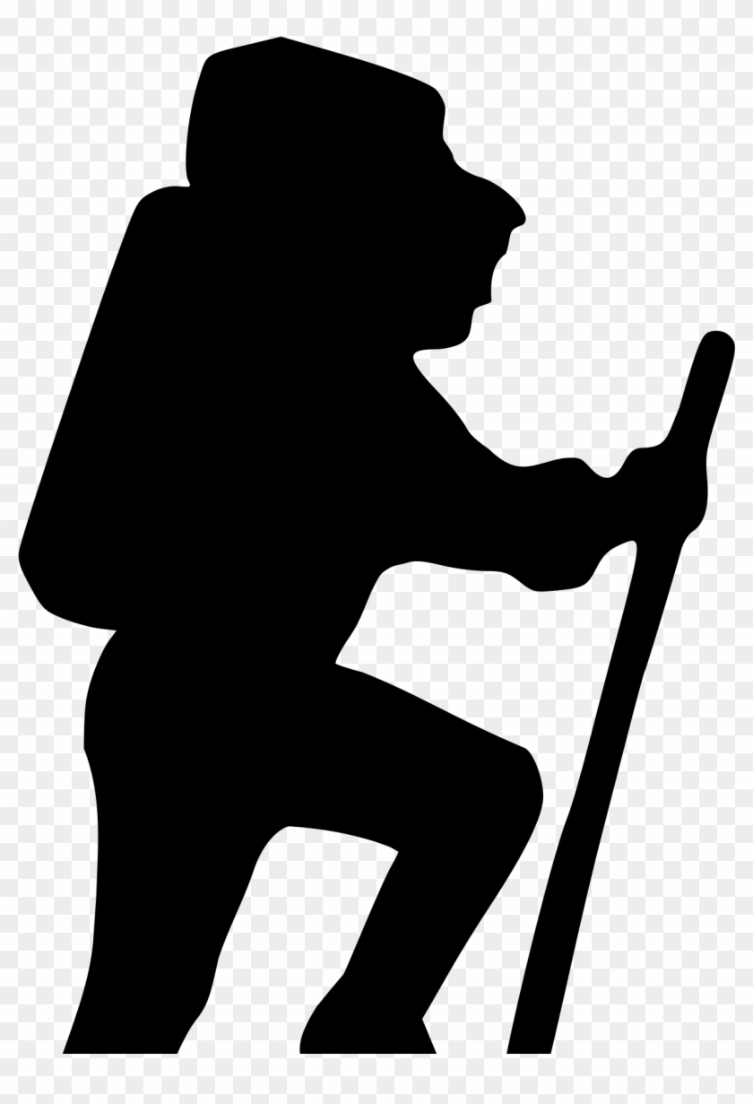 Hiking Clipart Hiker Silhouette - Hiker Clip Art, HD Png Download ...